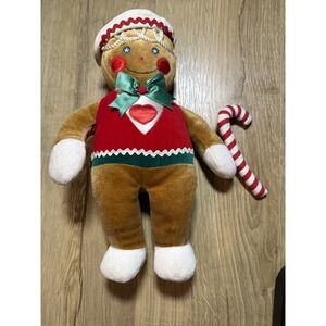 Commonwealth Toy Ginger Bread Man 12" 1990 Vintage Stuffed Animal Toy
